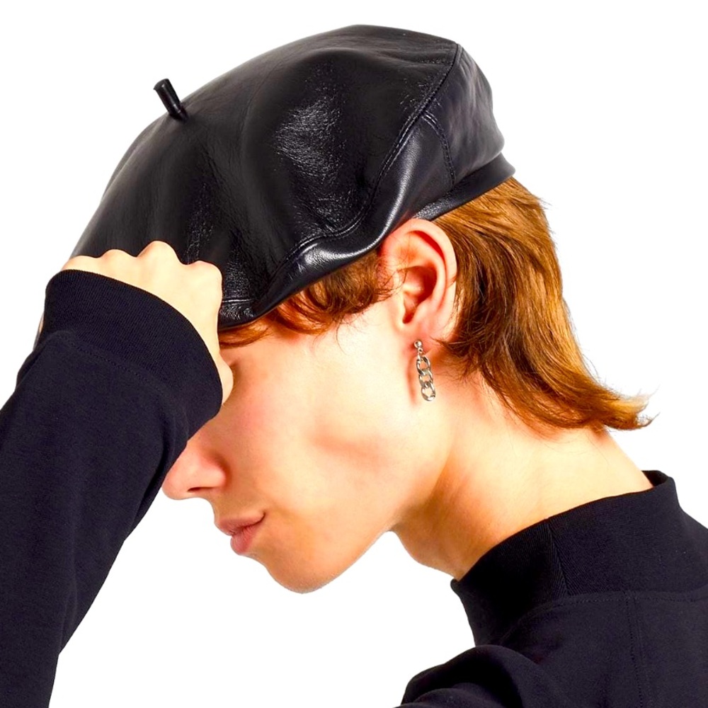 LEATHER BERET